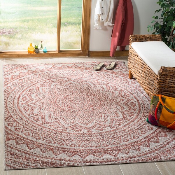Safavieh Courtyard Fran Mandala Indoor/ Outdoor Rug. Opens flyout.