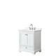 Option White, Chrome Trim, White Quartz Top