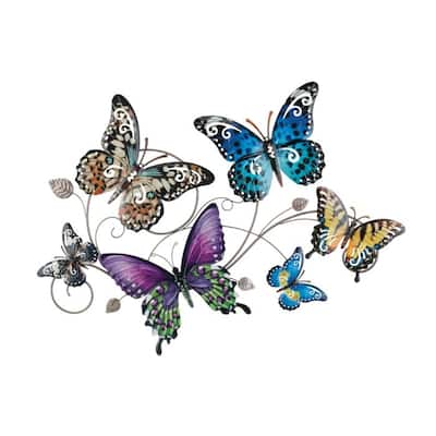 Luster Butterfly Collage Wall Decor - LG