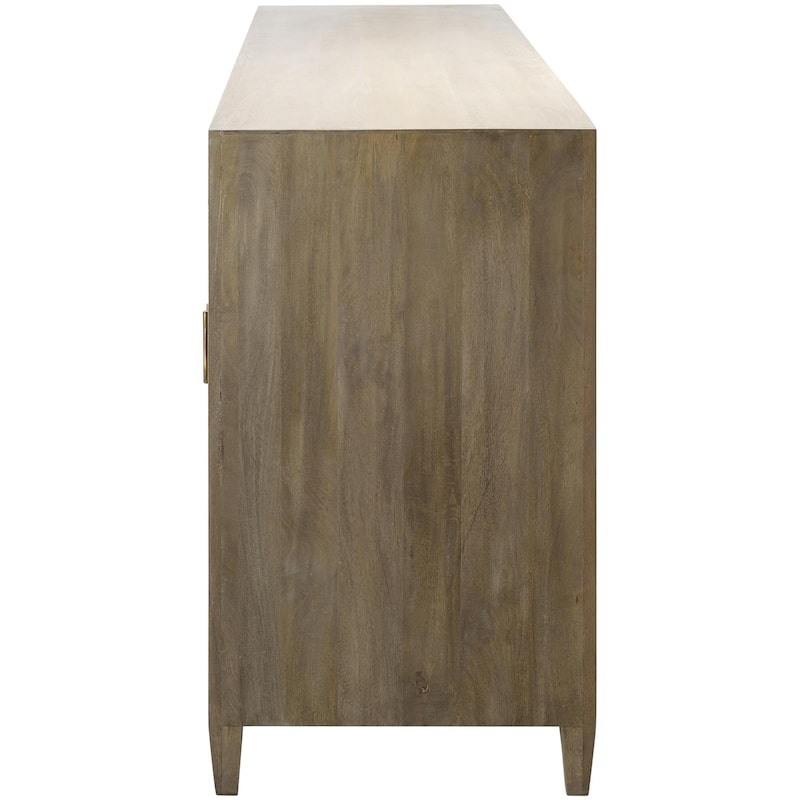 Mile Wood and Rattan Sideboard