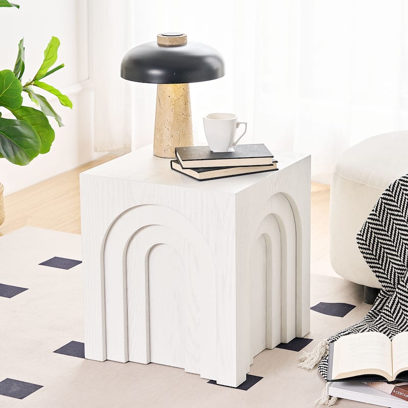 15.74'' Square Side Table Small Coffee Table Accent Table Bedside Table for Living Room Bedroom