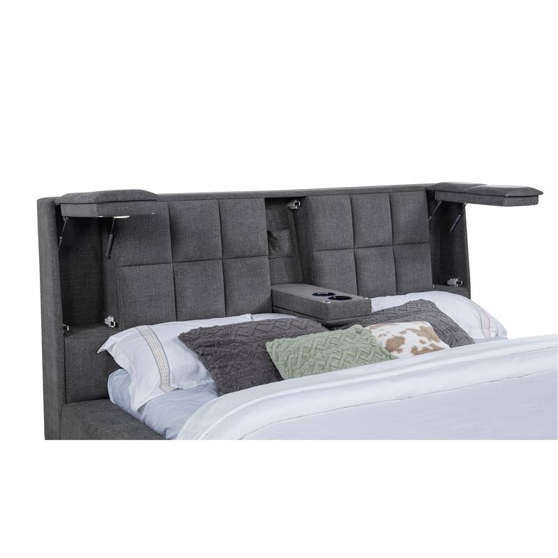 Dreux Upholstered Panel Platform Bed