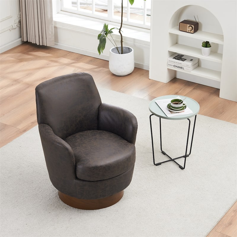 Swivel Barrel Chair, Swivel Accent Chairs Armchair,Round Barrel Chairs
