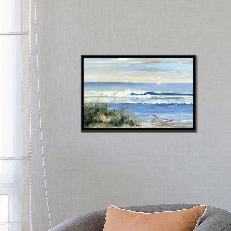 iCanvas "Beach Combers" by Sally Swatland Framed Canvas Print