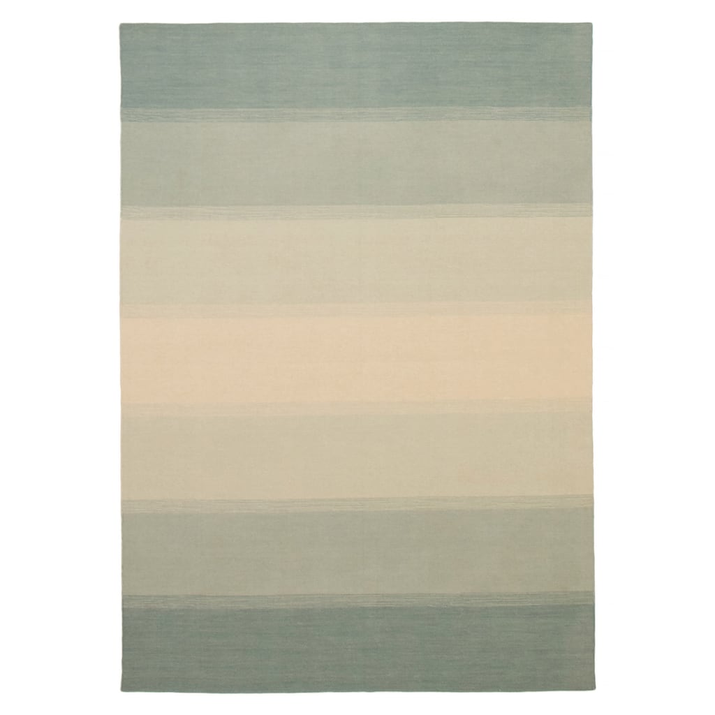ECARPETGALLERY Flat-Weave Manhattan Light Blue Wool Tapestry Kilim - 5'5 x 7'9
