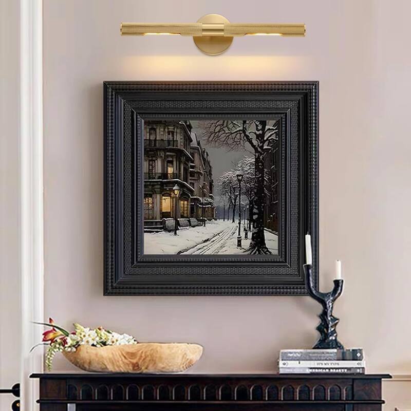 19 inche cylinder light gold vanity light metal wall light