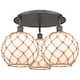 Option Oil Rubbed Bronze / White Glass with Brown Rope