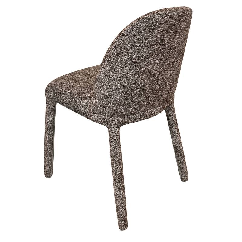 Modern Fabric and Metal Dining Chair, Set of 2