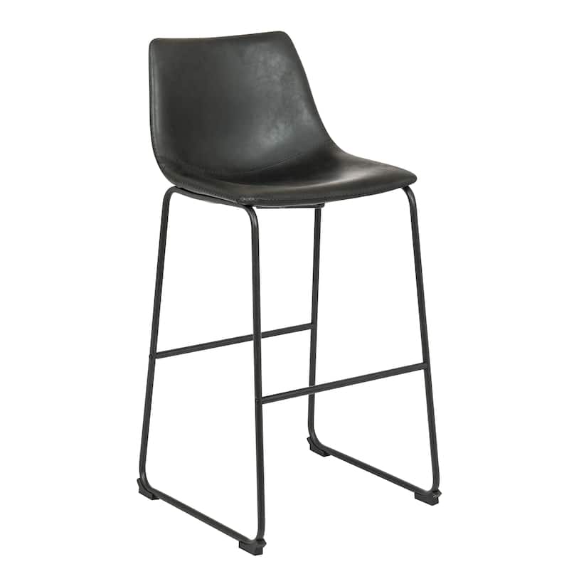 John Montpellier 29-inch Bar Stools (Set of 2) - Black