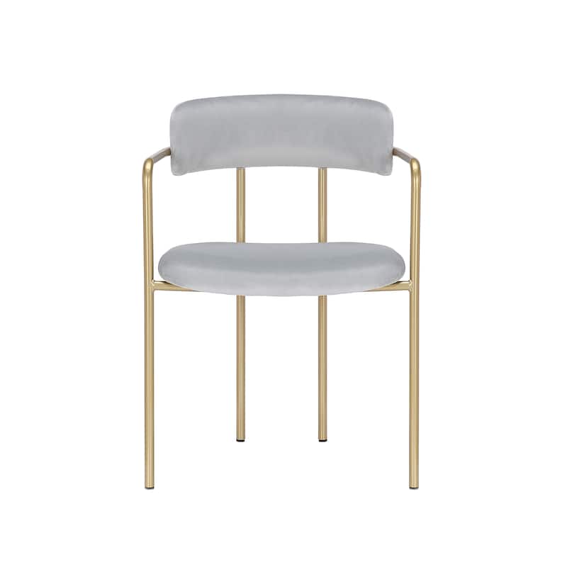 Porthos Home Eder Dining Chairs Set of 2, Velvet, Gold Chrome