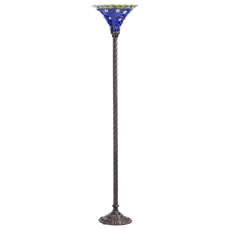 Tiffany-style Blue Star Torchiere