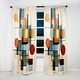 preview thumbnail 2 of 5, Designart "Colorful Mid Century Retro Reflections IV" Abstract Midcentury Curtain - Room Darkening Abstract Curtain - 1 Panel