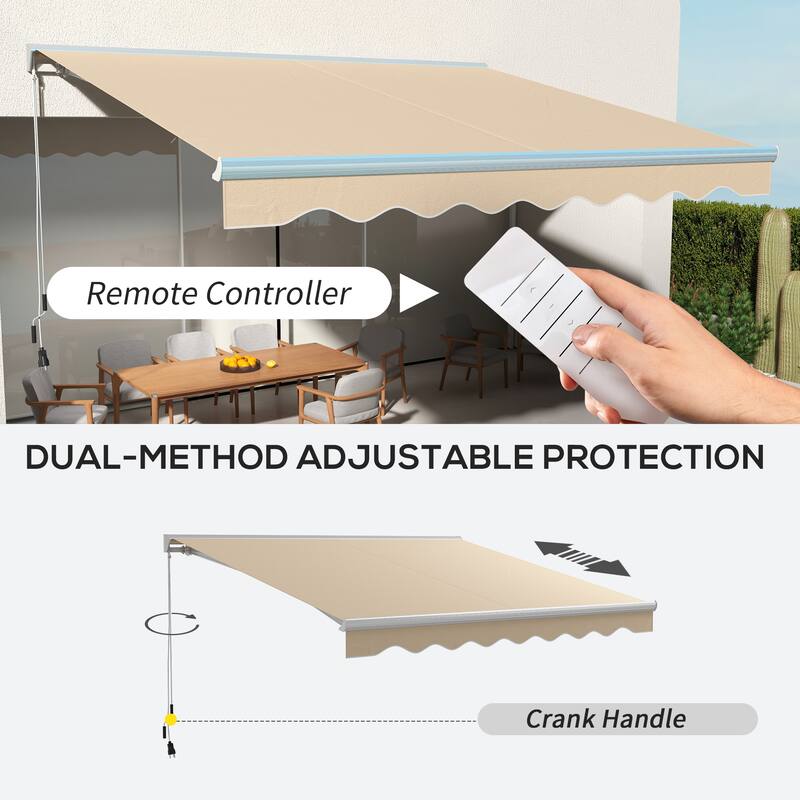 13' x 10' motorized retractable awning