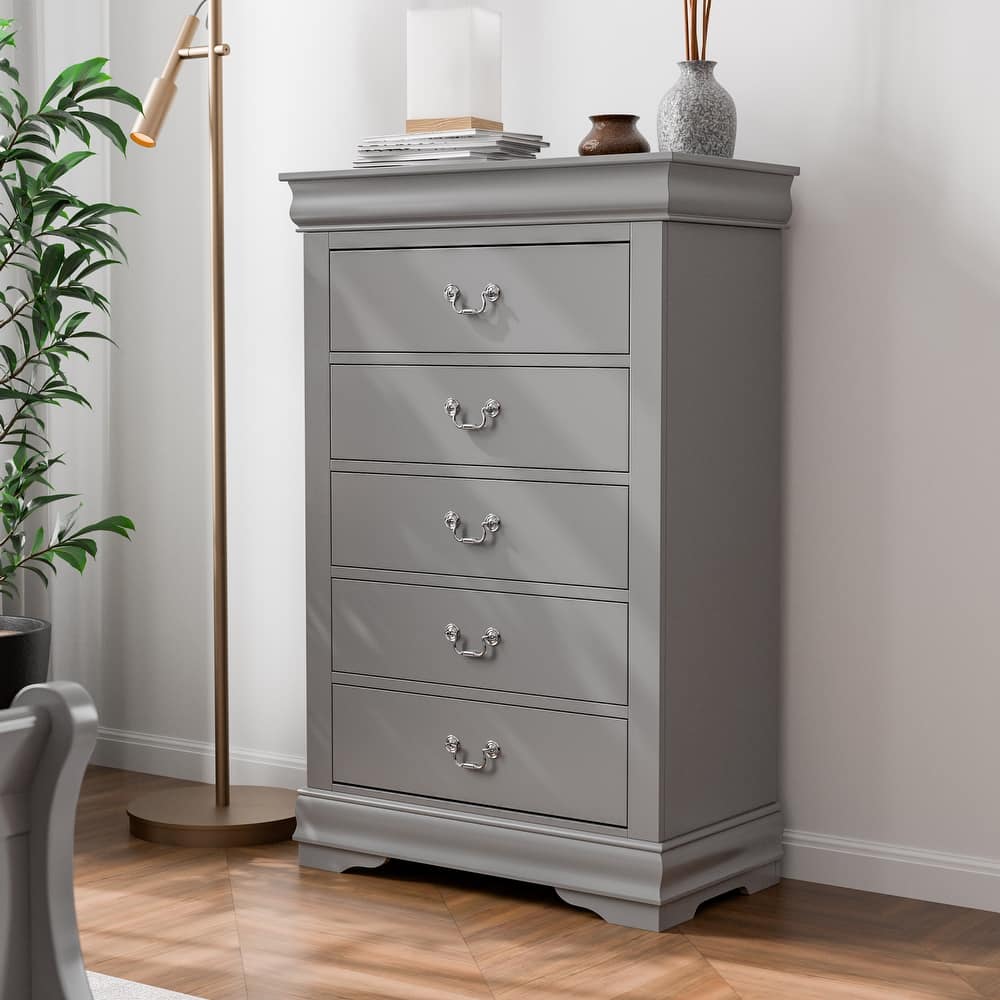 Furniture of America Mayday Traditional Solid Wood 5-drawer Chest