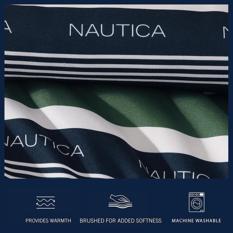 Nautica Elliot Reversible Navy Comforter Bonus Set