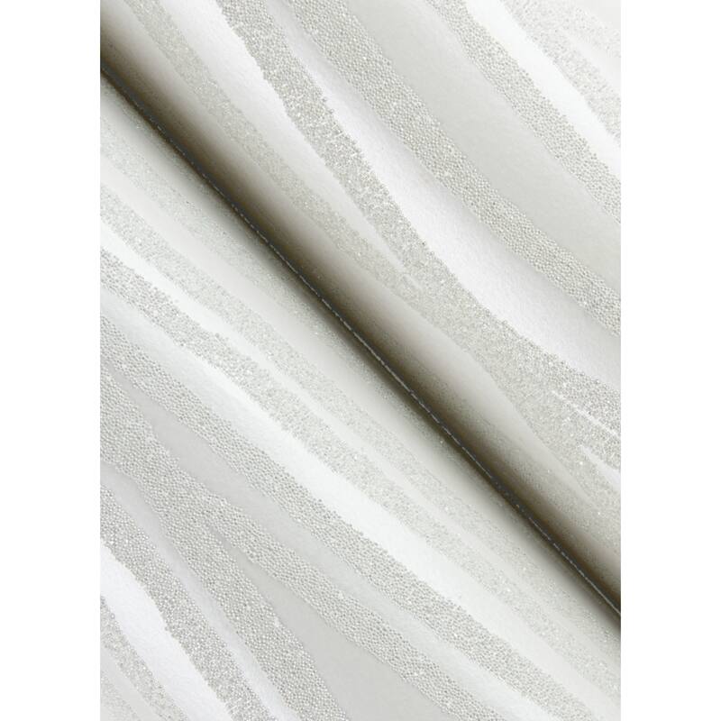 A-Street Prints Galyn White Pearlescent Wave Wallpaper