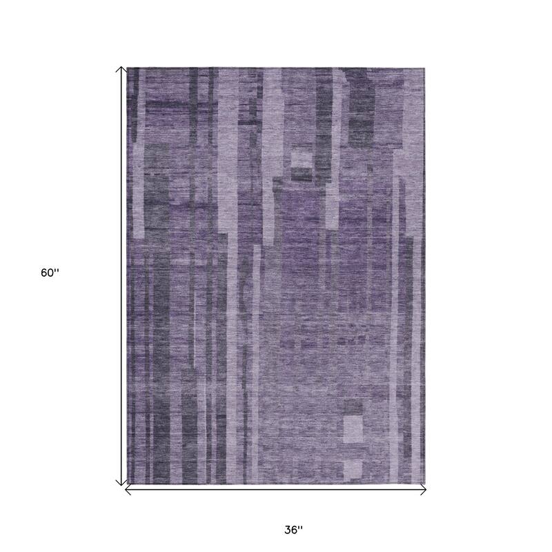 HomeRoots Striped Transitional Rectangle Outdoor Rug