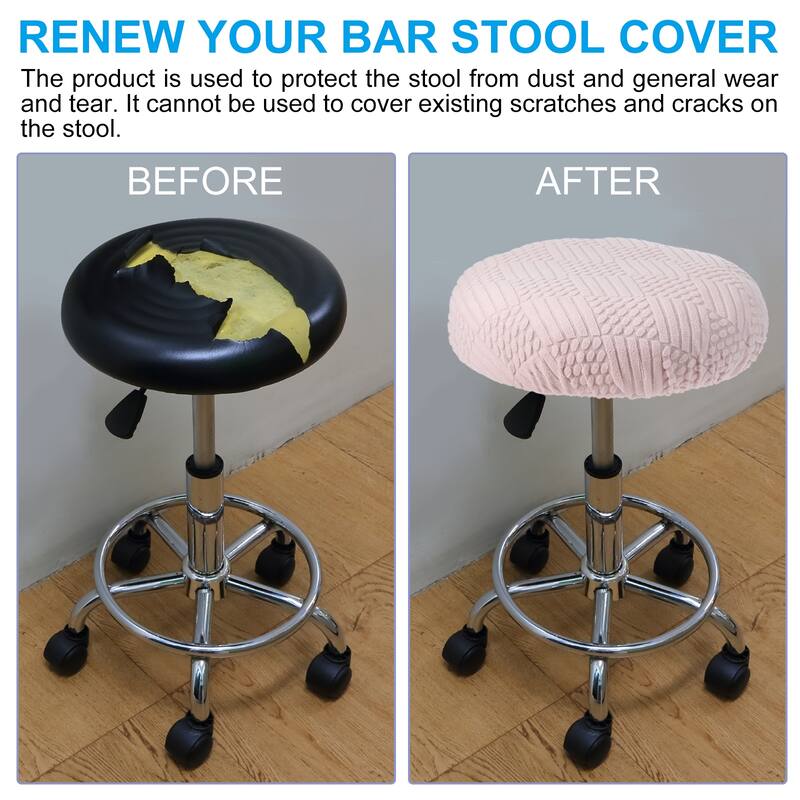 Bar Stool Cover, Elastic Bar Stool Seat Covers for 14"-18" Chair, 1Pcs