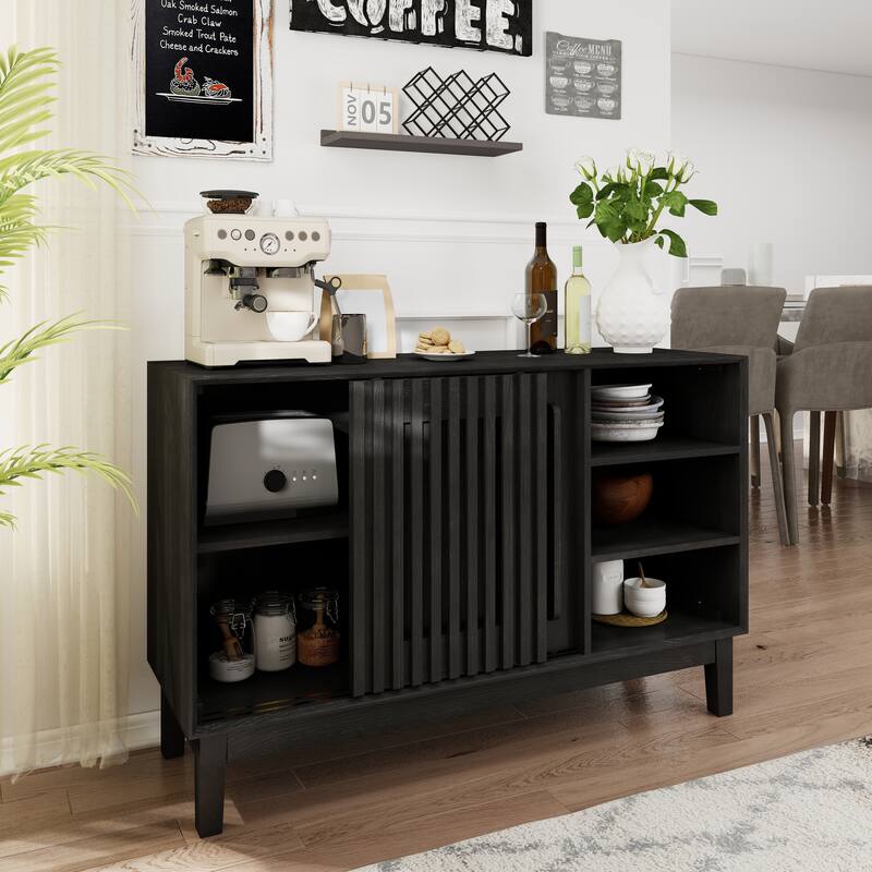 Farmhouse Sideboard Buffet Cabinet with Storage - Black
