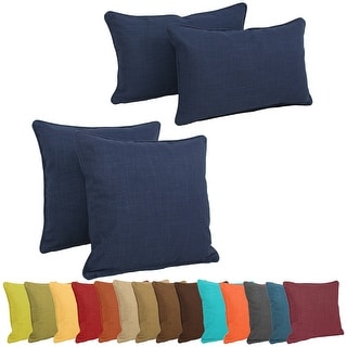 Blazing Needles Delaney Indoor/Outdoor Throw Pillow Set (Set of 4)