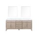 preview thumbnail 4 of 38, Lexora Laurel Bath Vanity, Carrara Marble Top, Faucet Set, and Mirror