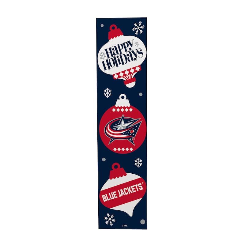 47" Double Sided Seasonal Porch Leaner, Columbus Blue Jackets - 47" x 11.25"