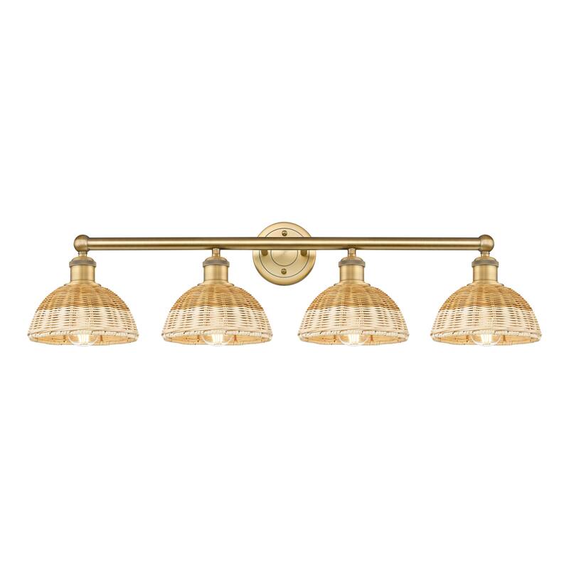 Innovations Lighting Endless Possibilities Edison - Bristol Natural II - 4 Light 35" Bath Vanity Light - Brushed Brass/Natural