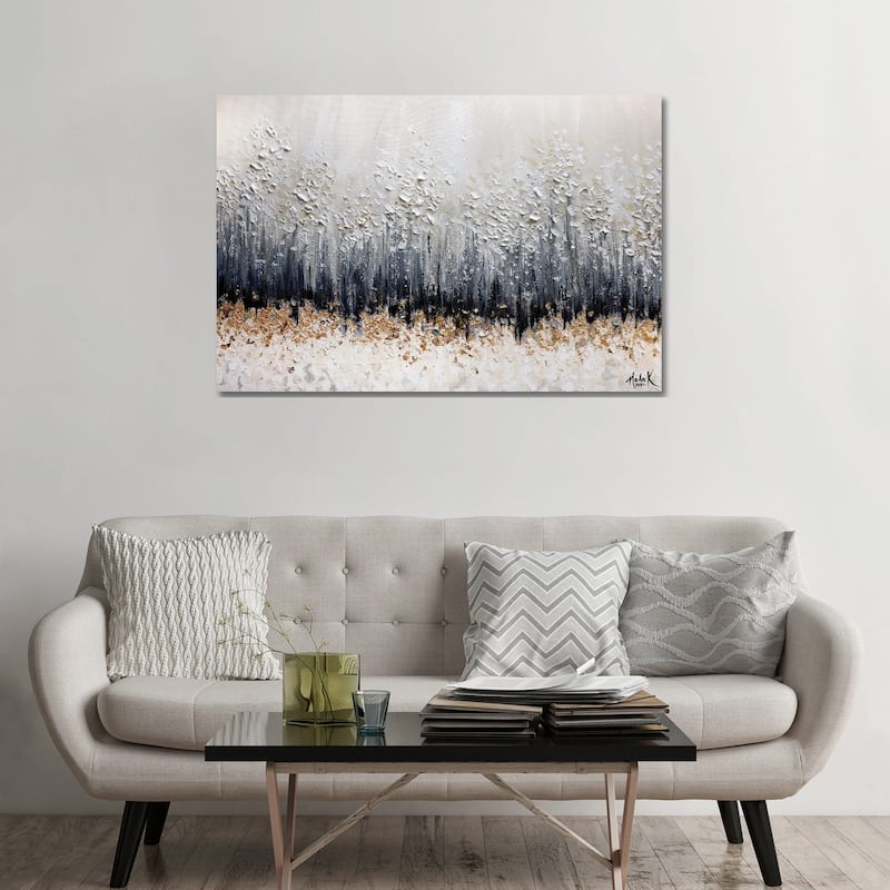iCanvas "Simple Sophistication - Gold Black White Neutral" by Nada Khatib Canvas Print - 32x48x1.5