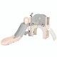 preview thumbnail 42 of 63, Kids 7-in-1 Slide Playset: Spaceship Design with Slide, Tunnel, Ring Toss, Basketball Hoop, and Toy Storage
