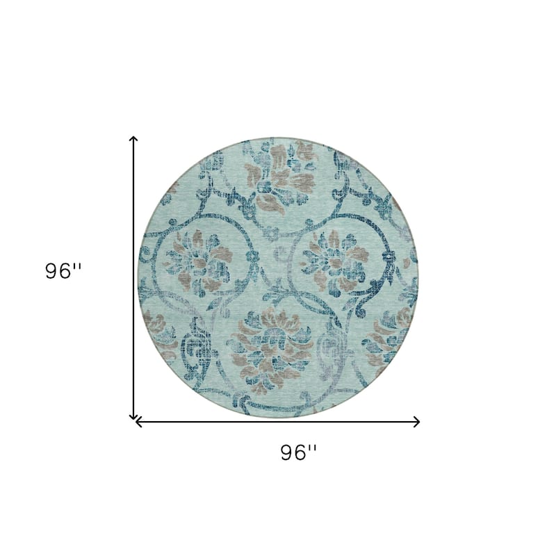 HomeRoots Floral Traditional Rectangle Outdoor Rug