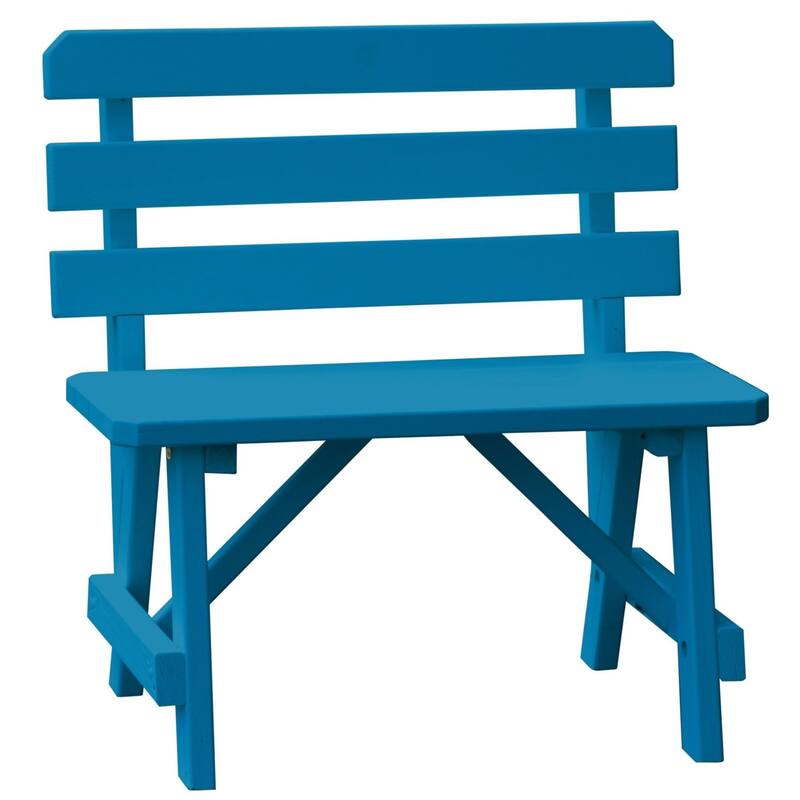 Pine 4' Traditional Backed Bench