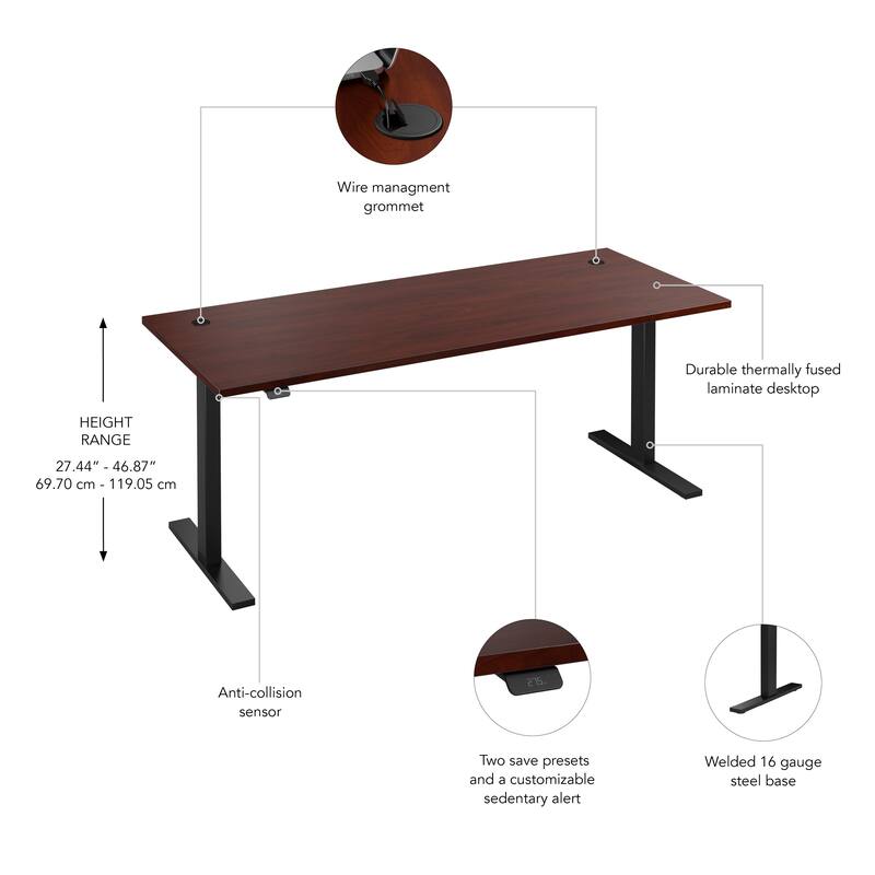 Bush Business Furniture Move 60 Series 72x30 Adjustable Standing Desk