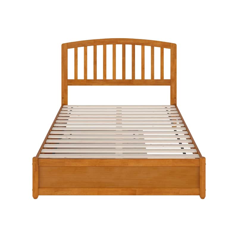 Lucia Platform Bed with Panel Footboard and Twin Trundle