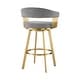 preview thumbnail 5 of 12, Chelsea Modern Swivel Bar Stool, Upholstered Counter Height Chair with Metal Frame