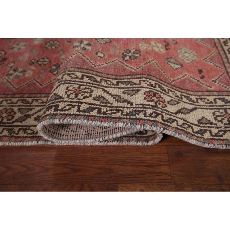 Distressed Tribal Bakhtiari Antique Persian Rug Handmade Wool Carpet - 4'3" x 6'6"