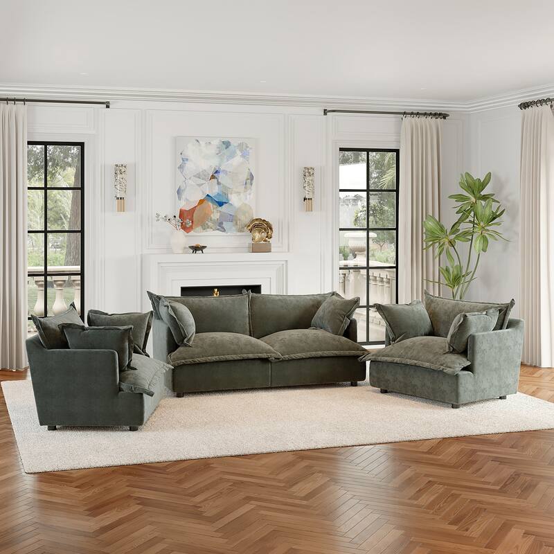 Cloud Chenille Upholstered Modular Sectional Sofa