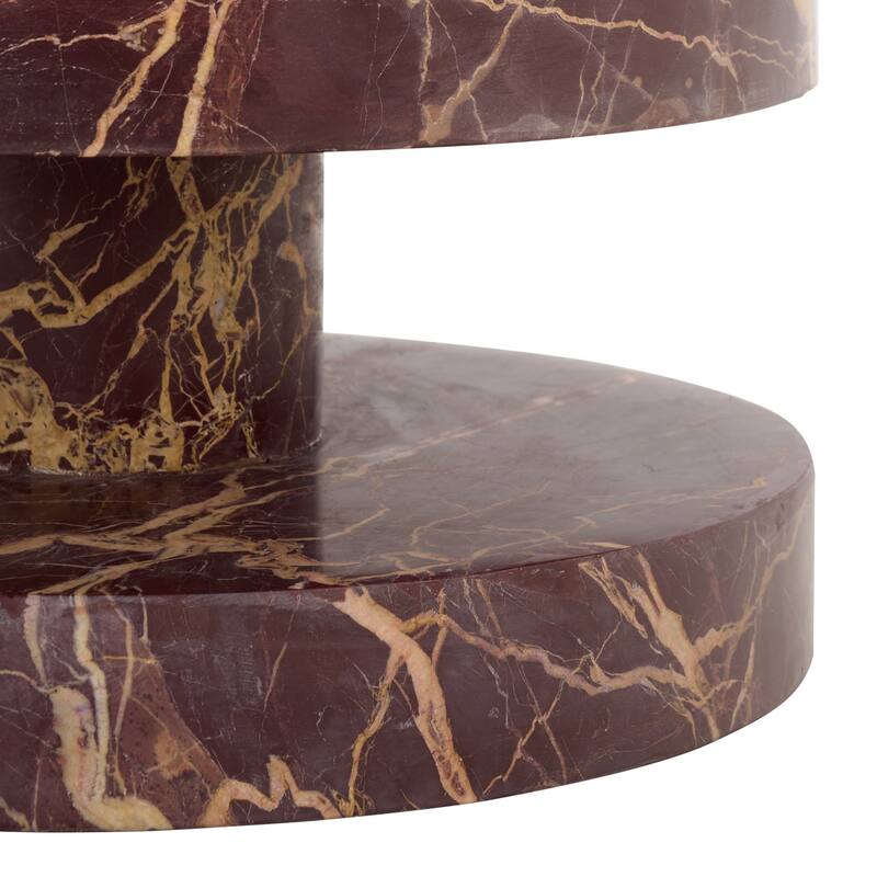 SAFAVIEH Couture Danny Round Marble Accent Table - 14"W x 14"D x 24"H