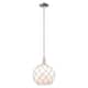 Option White Glass with White Rope / Polished Nickel