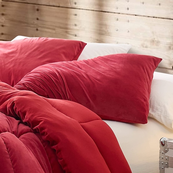 Red velvet euro shams hot sale