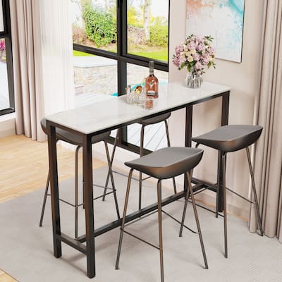Rectangular Bar Table Kitchen Countertop Pub Table Sintered Stone-top