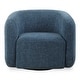 preview thumbnail 1 of 8, Uttermost Junie Blue Swivel Barrel Chair