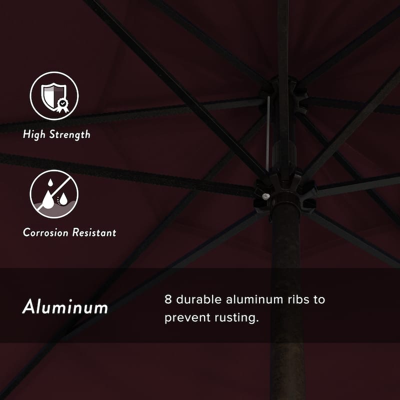 North Bend 9-foot Crank Open Auto-tilt Bronze Finish Patio Umbrella by Havenside Home (Base not included)