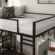 preview thumbnail 8 of 31, Furniture of America Jackson Modern Black Metal Loft Bed with Dual Desks and Closet Rod