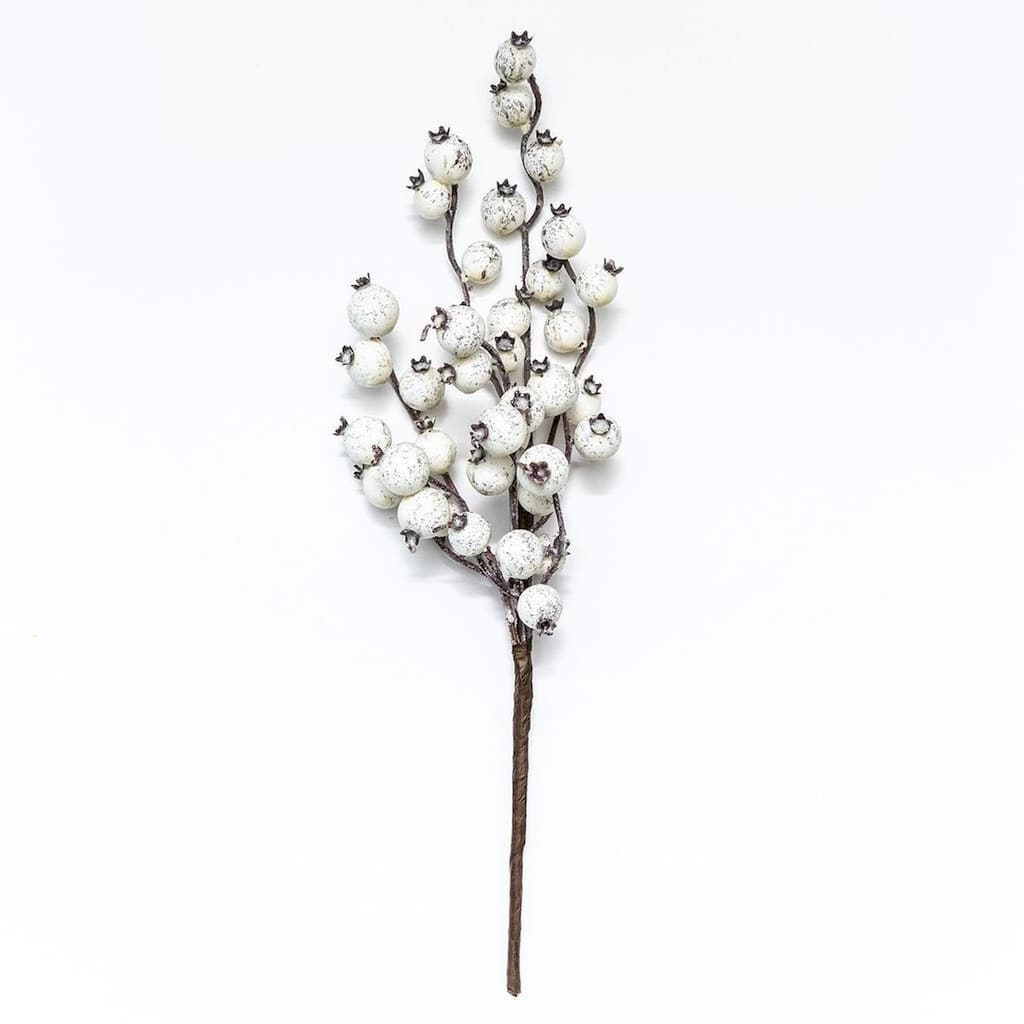White Mini Pomegranate Pick Decoration