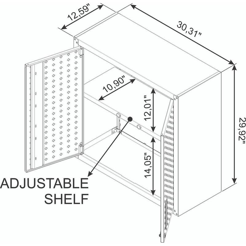 Fortress Floating Garage Cabinet - Set of 2