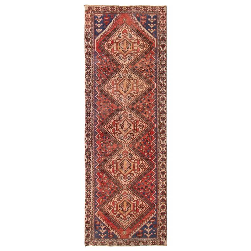 ECARPETGALLERY Hand-knotted Anadol Red Wool Rug - 3'2 x 9'2 - Red - 3'2 x 9'2