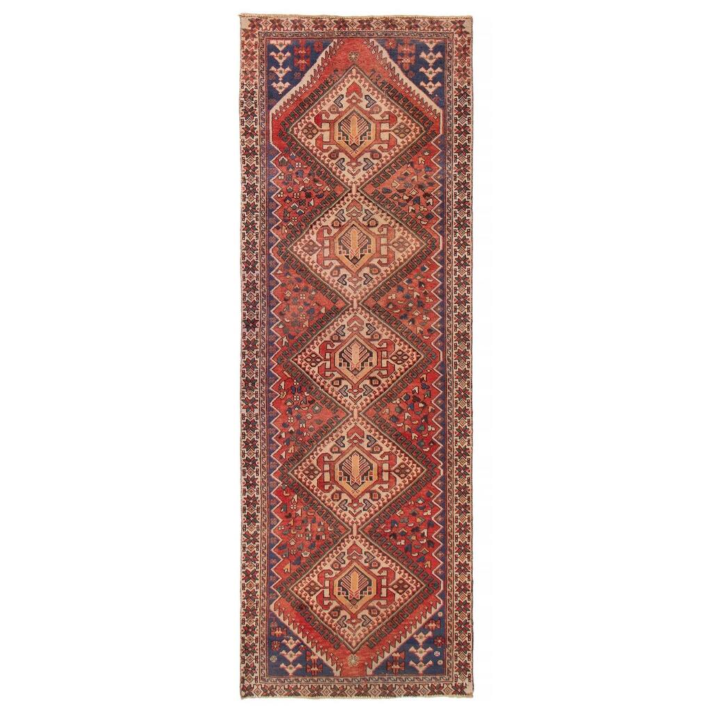 ECARPETGALLERY Hand-knotted Anadol Red Wool Rug - 3'2 x 9'2
