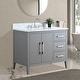 preview thumbnail 107 of 128, Vanity Art 42" Single Sink Bathroom Vanity Cabinet with Engineered Marble Countertop