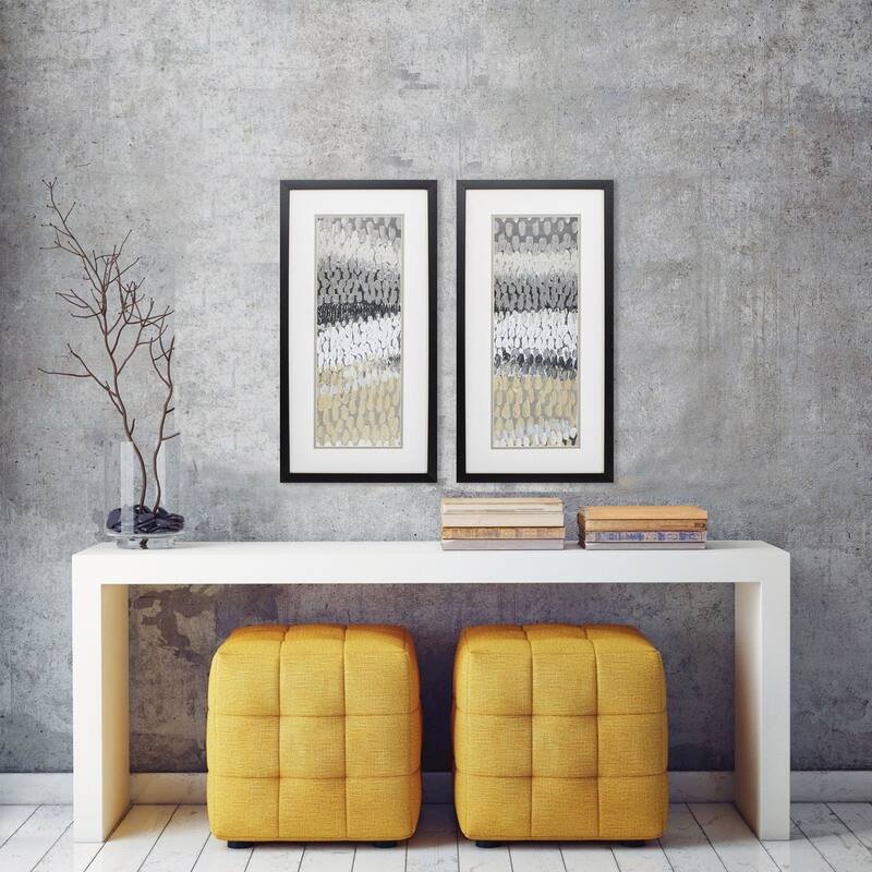 Raindrops S/2 Framed Art Under glass