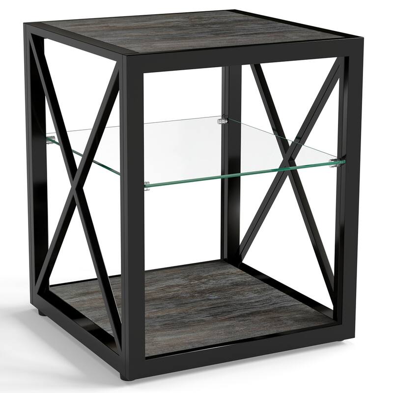 Set of 2 Modern End Table Nightstand for Bedroom Living Room - N/A